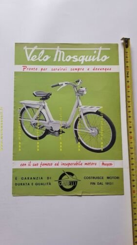 Garelli Velo Mosquito 35 anni 60 depliant italiano originale brochure