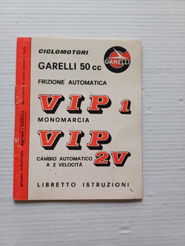 Garelli VIP 1-2V 50 1978 manuale uso manutenzione libretto istruzioni …