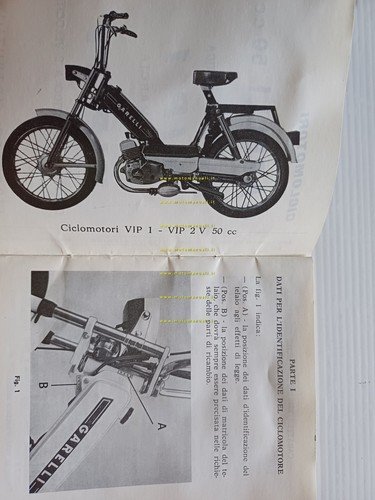 Garelli VIP 1-2V 50 1978 manuale uso manutenzione libretto istruzioni …