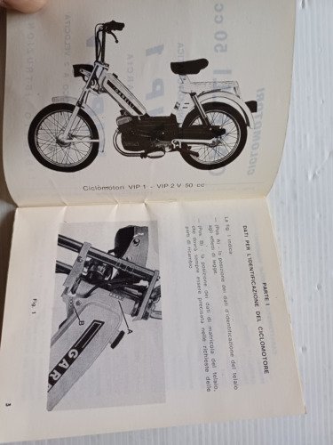 Garelli VIP 1-2V 50 1980 manuale uso manutenzione libretto istruzioni …