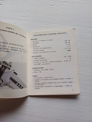 Garelli VIP 4V 50 1979 manuale uso manutenzione libretto originale