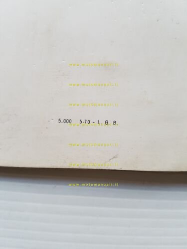 Garellli motorI 49 3-4 V 1970 manuale officina INGLESE originale