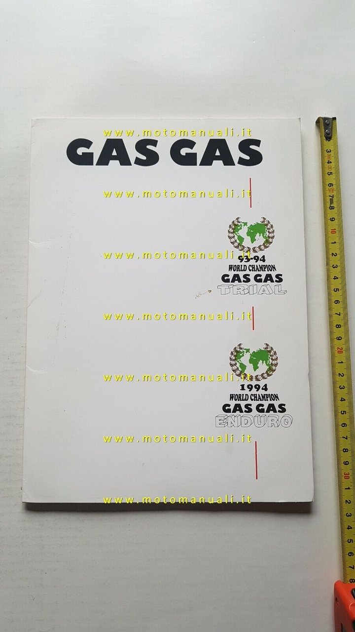 GAS-GAS 1995 CARTELLA STAMPA originale no depliant brochure