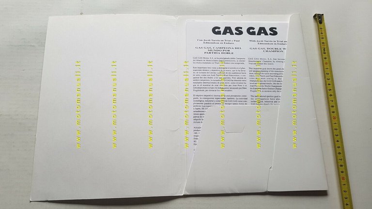 GAS-GAS 1995 CARTELLA STAMPA originale no depliant brochure