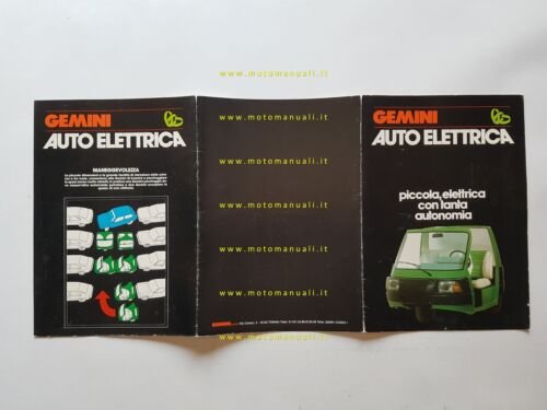 Gemini auto elettrica depliant originale italiano