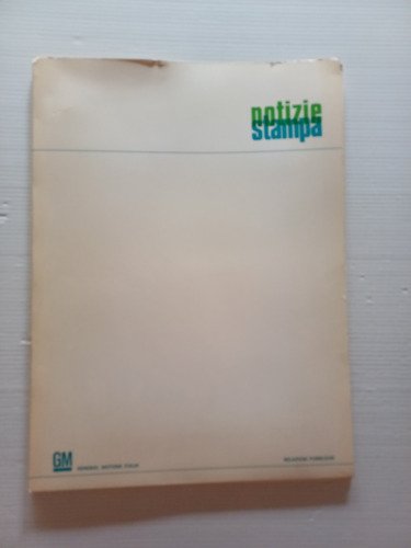 General Motors modelli Vauxhall 1972 cartella stampa italiano originale