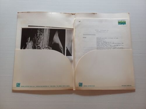 General Motors modelli Vauxhall 1972 cartella stampa italiano originale