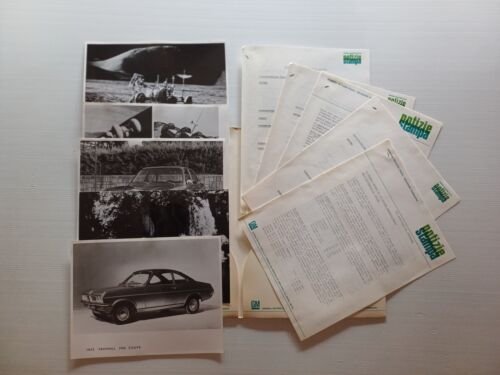 General Motors modelli Vauxhall 1972 cartella stampa italiano originale