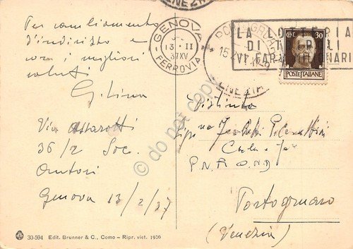 Genova Piazza Corvetto animata tram 1937 | Immagine Gallery 2