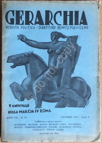 Gerarchia - Rivista Politica - Ottobre 1927 - V Annuale … | Immagine principale