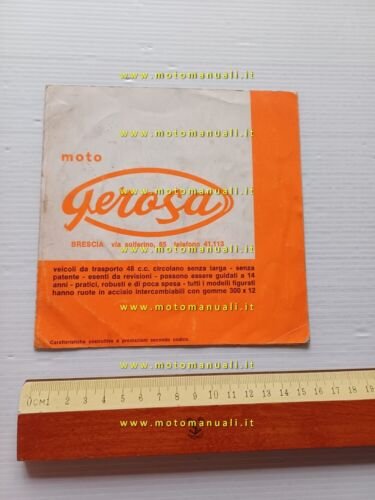 Gerosa catalogo modelli motocarri 50 anni 70 depliant originale italiano