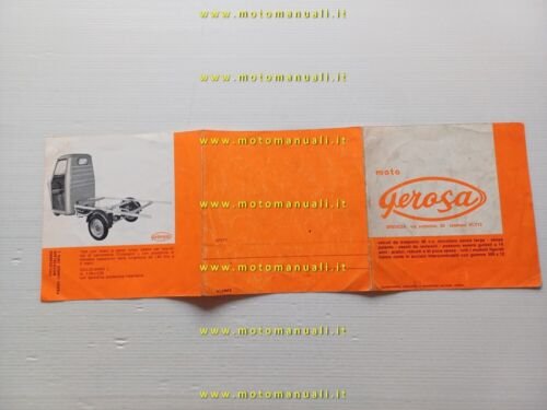 Gerosa catalogo modelli motocarri 50 anni 70 depliant originale italiano