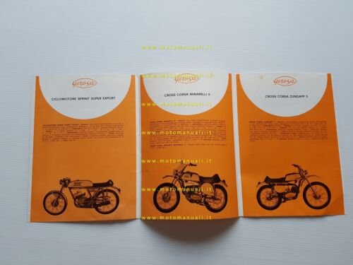 Gerosa gamma produzione ciclomotori 1971 depliant originale