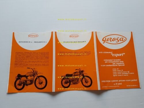 Gerosa gamma produzione ciclomotori 1971 depliant originale