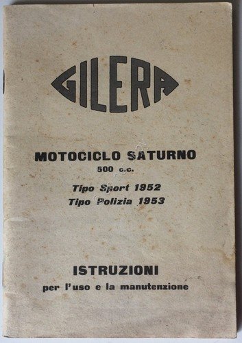 Gilera - Motociclo Saturno 500 cc - Istruzioni uso e … | Immagine principale