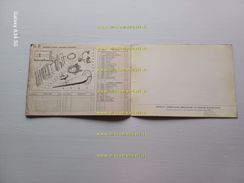 Gilera 124 - 175 Regolarita' Competizione 1970 catalogo ricambi originale