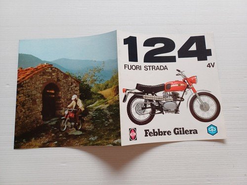 Gilera 124 4V Fuori Strada 1972 depliant originale italiano