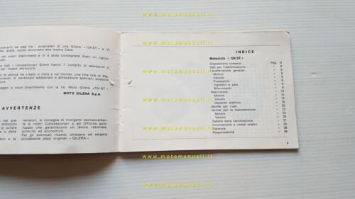 Gilera 124 4V ST 1968 manuale uso manutenzione libretto originale
