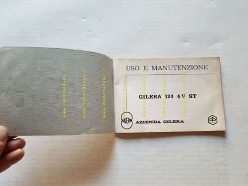 Gilera 124 4V ST 1970 manuale uso manutenzione originale owner's …