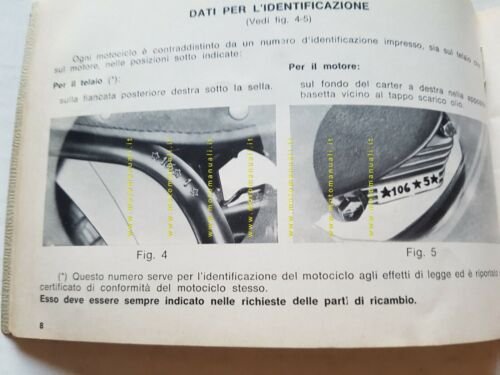 Gilera 124 4V ST 1970 manuale uso manutenzione originale owner's …