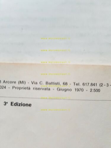 Gilera 124 4V ST 1970 manuale uso manutenzione originale owner's …