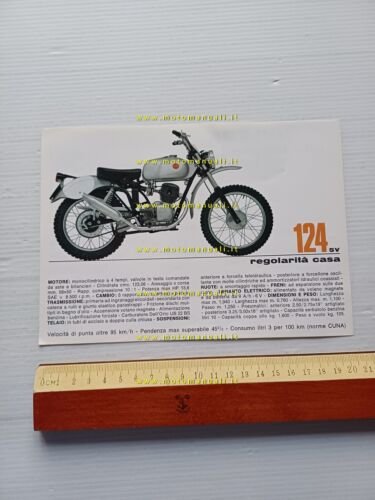 Gilera 124 5V Regolarit Casa 1970 depliant italiano moto originale