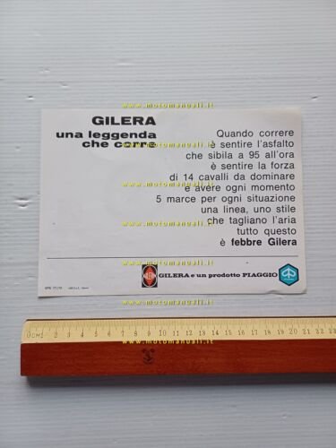 Gilera 124 5V Regolarit Casa 1970 depliant italiano moto originale