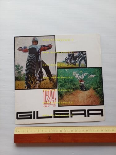 Gilera 124 5V Regolarità Casa 1968 depliant italiano originale