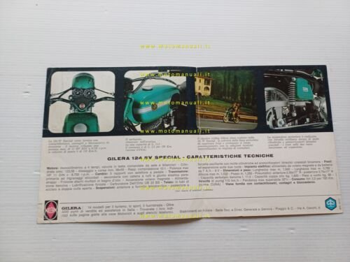 Gilera 124 5V Special 1972 depliant italiano originale