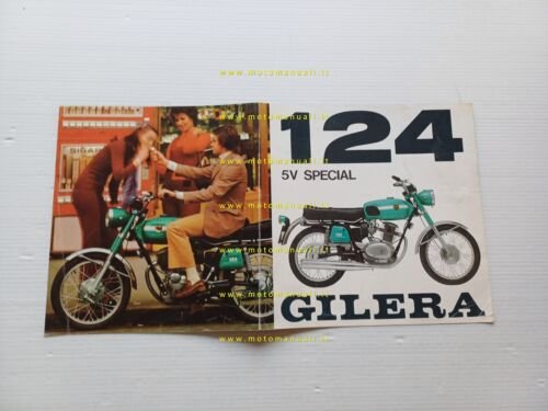 Gilera 124 5V Special 1972 depliant italiano originale