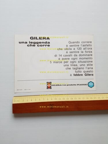 Gilera 124 5V Strada 1970 depliant originale ITALIANO