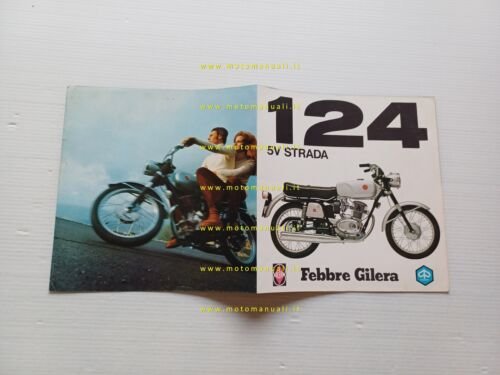Gilera 124 5V Strada 1971 depliant italiano originale