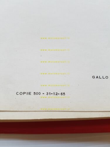 Gilera 124 FL Speciale Strada 1965-66 catalogo ricambi originale INGLESE