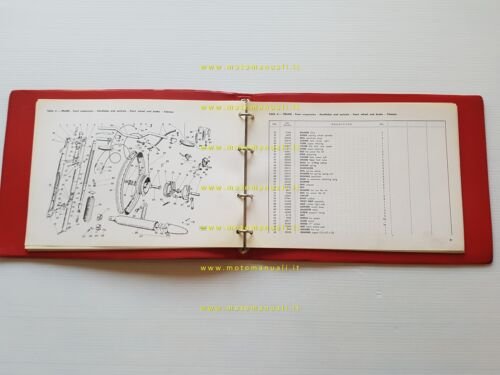 Gilera 124 FL Speciale Strada 1965-66 catalogo ricambi originale INGLESE