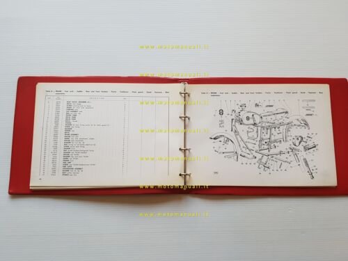 Gilera 124 FL Speciale Strada 1965-66 catalogo ricambi originale INGLESE