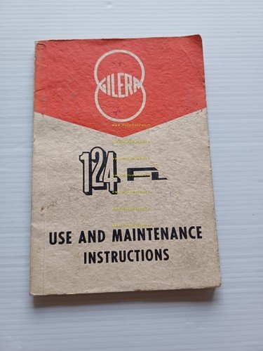 Gilera 124 FL Speciale Strada 1965 manuale uso manutenzione originale …