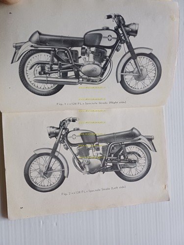 Gilera 124 FL Speciale Strada 1965 manuale uso manutenzione originale …