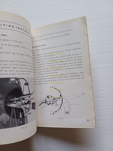 Gilera 124 FL Speciale Strada 1965 manuale uso manutenzione originale …