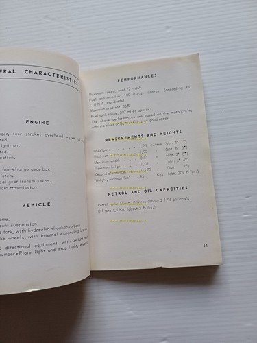 Gilera 124 FL Speciale Strada 1965 manuale uso manutenzione originale …