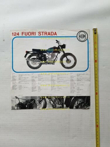 Gilera 124 Fuori Strada 1968 depliant originale ITALIANO brochure