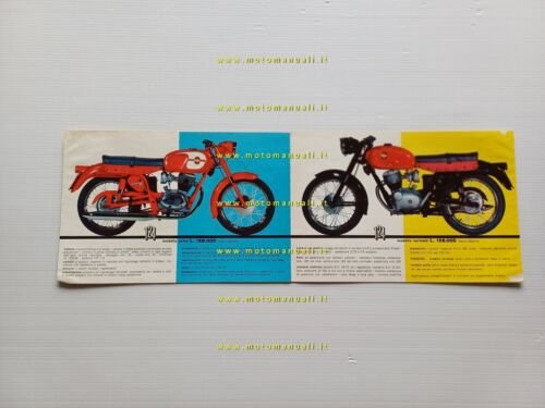 Gilera 124 Normale - 124 Extra 1962 depliant originale italiano