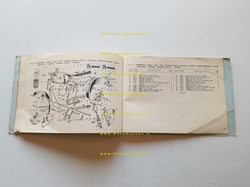 Gilera 124 Normale - Extra 1960 catalogo ricambi originale
