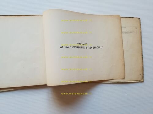Gilera 124 Normale-Extra-6 Giorni-Special 1963 catalogo ricambi originale