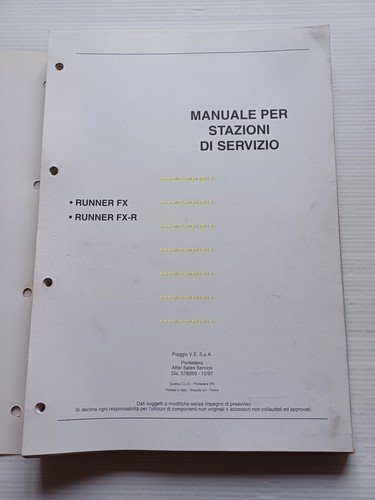 Gilera 125-180 Runner FX - FXR 1997 manuale officina TELAIO …
