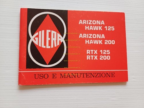 Gilera 125-200 Arizona Hawk-RTX 1986 manuale uso manutenzione libretto originale
