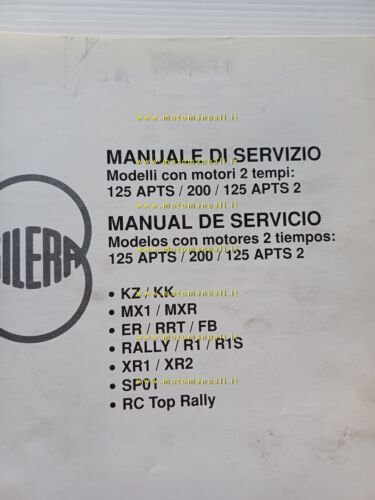 Gilera 125-200 KZ KK SP 01 MX1 XR1 RC 1989 …