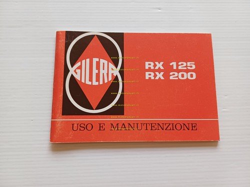 Gilera 125-200 RX 1985 manuale uso manutenzione libretto istruzioni italiano