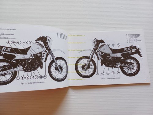 Gilera 125-200 RX 1985 manuale uso manutenzione libretto istruzioni italiano