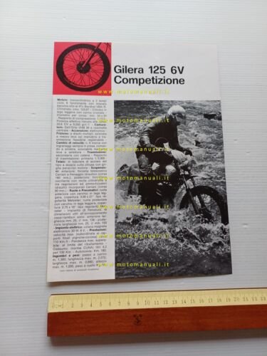 Gilera 125 6v Competizione Cross-Regolarità 1974 depliant italiano originale