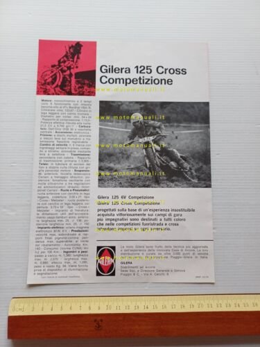 Gilera 125 6v Competizione Cross-Regolarità 1974 depliant italiano originale